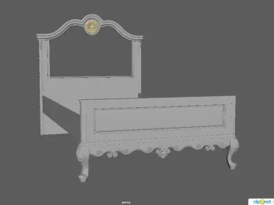 bed headboard and footboard 3D model buy