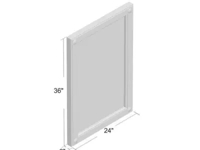 Febus Rectangle Wood Wall Mirror Free 3D model