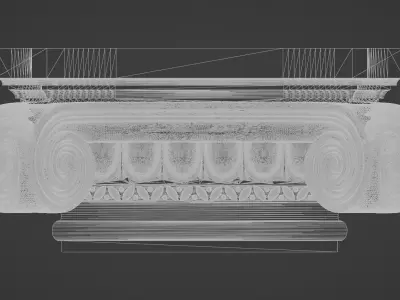 CNC Pillar Top Sculpted Ornament 3D print model 3D print model