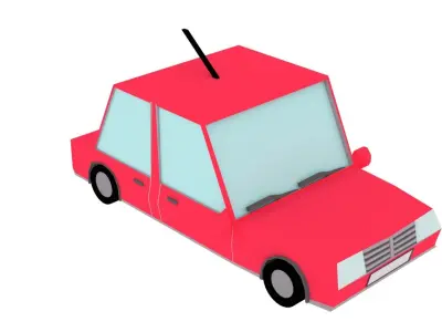 Low Poly Car for game Free low-poly 3D model