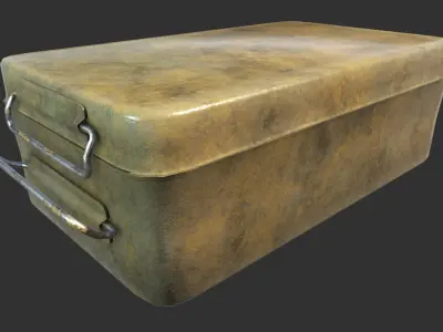Rusty Supply Box Low-poly 3D model