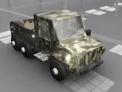 Truck Cartoon 3D model