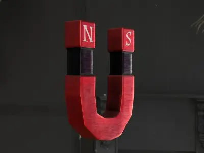 Stylized Magnet - Red 3D model