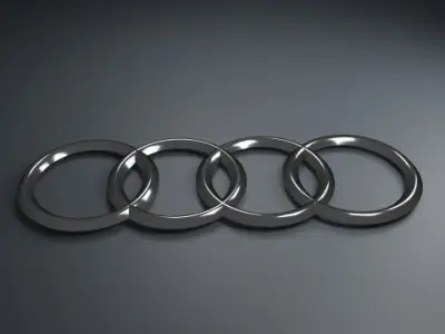 Audi Logo Low-poly 3D model purchase