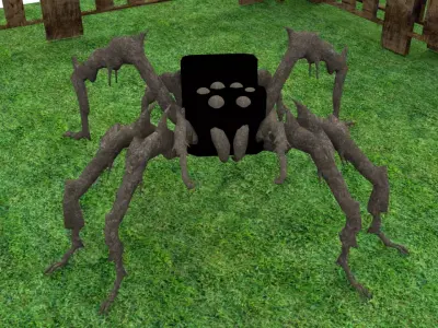 Spider Model with Textures - Game-Ready Optimize asset  Low-poly 3D model