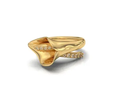 CALA FLOWER RING 3D print model