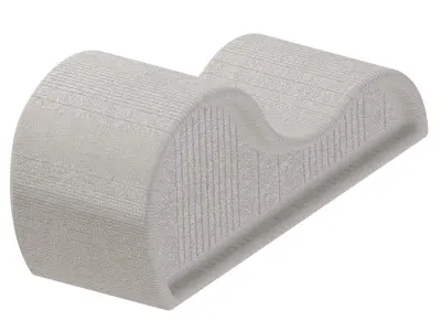 Premium Curved Chaise Lounge 3D print model