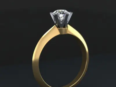 Diamond ring Free 3D print model