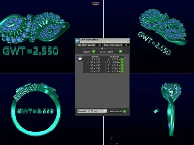 FASION  RING 3D model 4