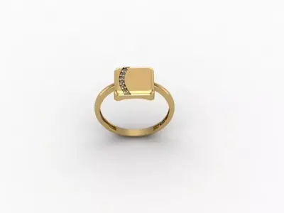 gold ring pint jewelry model 3d stl 3D print model 4