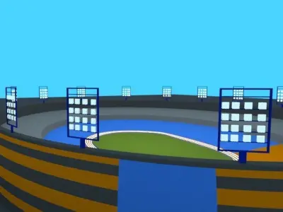 Estadio  Low-poly 3D model