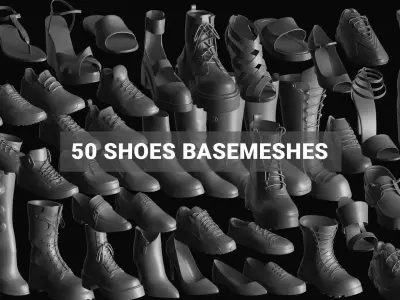 Basemesh Shoes Collection 3D model