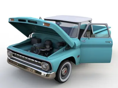 CHEVY C10 V8 PICKUP 1966 3D model