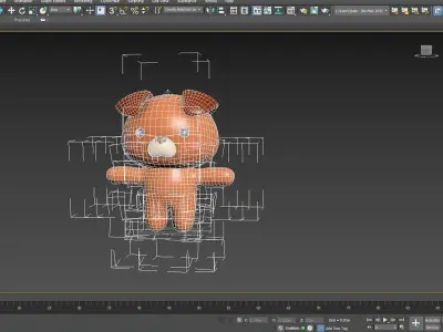 Chubby Bear Animated for Games  Low-poly 3D model