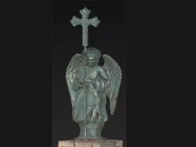 Angels Statues Low-poly 3D model