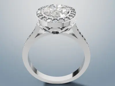 Engagement Ring 3D print model E 02 3D print model