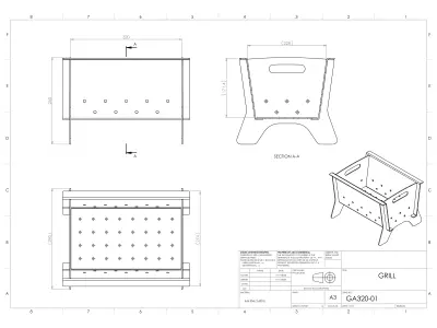 GA320 and GA420 Portaible Grills - Digital Files 3D model