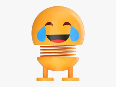 Car spring toy figure 02 lol happy smile 3D model