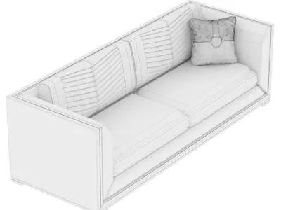 Salzbourg Sofa 3d model Low-poly 3D model