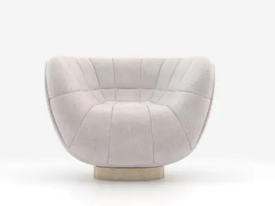 Essex Armchair - Brabbu style  Low-poly 3D model