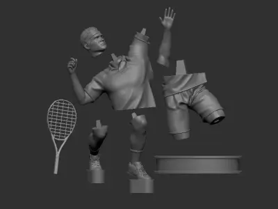 Roger Federer 3D Printable 2 3D print model