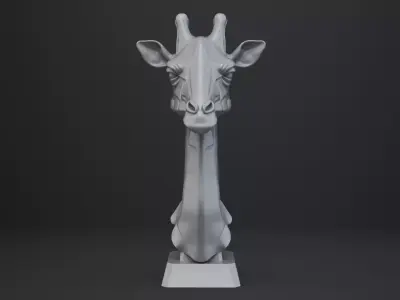Giraffe Bust - Animal Figurine 3D print model