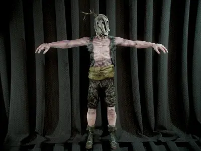 Pirat Monstrt Low-poly 3D model