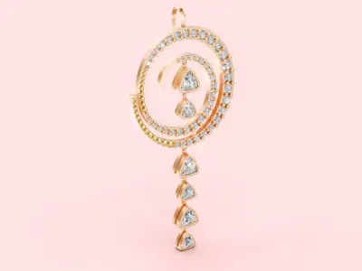 Spiral Diamond Pendant 2 3D print model