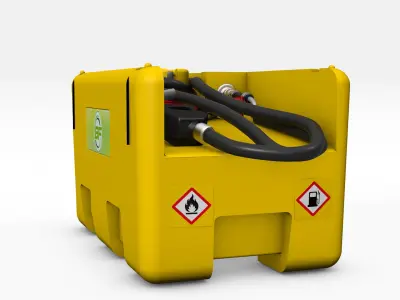 Cemo DT-Mobile Easy 200 Litre Fuel Dispenser with Electric Pump Low-poly 3D model