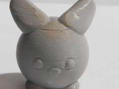 Cute Round Rabbit  3D print model