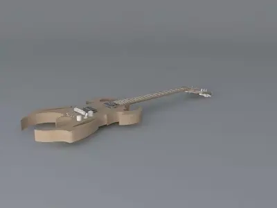 All maple abstract guitar Free 3D model