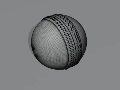Test Cricket Ball 3d Model Low-poly 3D model