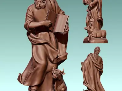 Luke Evangelist - CNC Router Carving 3D print model