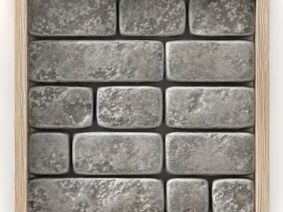 Panel small brick decor n1 3D model