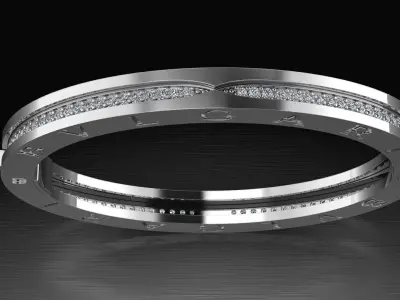 Bracelet 3DM STL OBJ model for 3D printing and CNC 3D print model