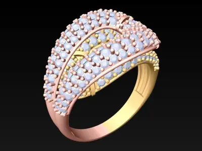 Diamond Ring - Womens Rings - N4438 3D print model
