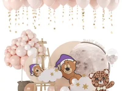 baby newborn room decorative 3D model