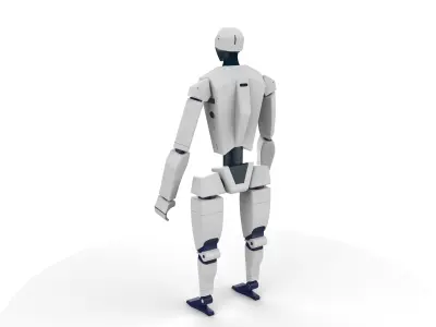 Modern Humanoid Robot Character 3D model 3D print model