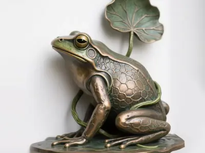 Frog sculpture 3D print model purchase