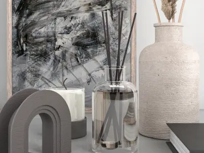 pampas decor set  3D model