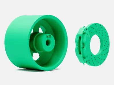 15x10 Keystone Klassic Wheel and Brake 3D print model