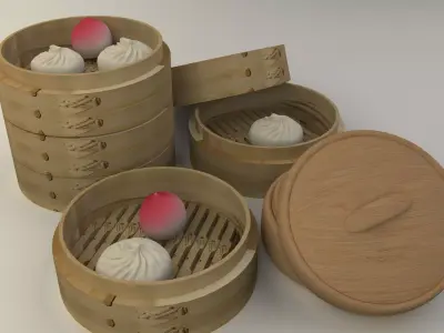 Chinese bamboo  stermer 3D model