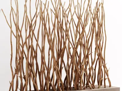 Branch folding screen decor n2  3D model