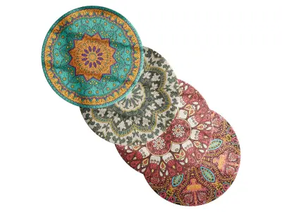 round carpet 22 3D model