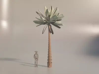 Conceptual palm tree S1Av3 Low-poly 3D model