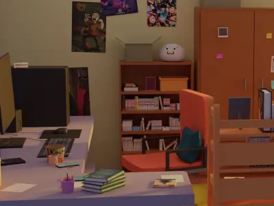 Diorama Room Low-poly 3D model