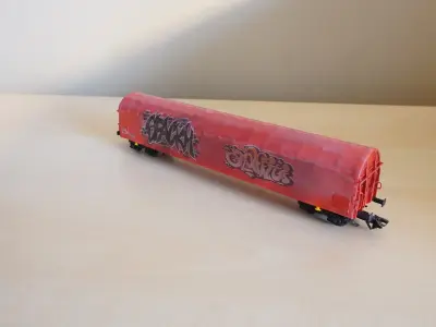 Pre supported H0 1-87 scale Rins 655 freight car 3D print model