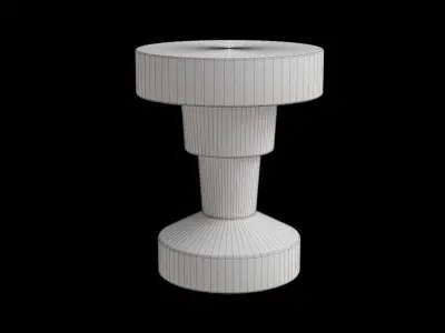Brushed Bronze Coffee Table Low-poly 3D model