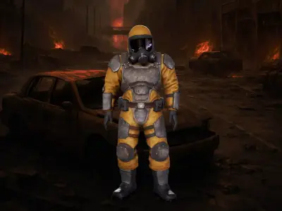 Hamzat suit  Low-poly 3D model