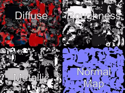 Sleek Red Sports Car model pack Low-poly 3D model